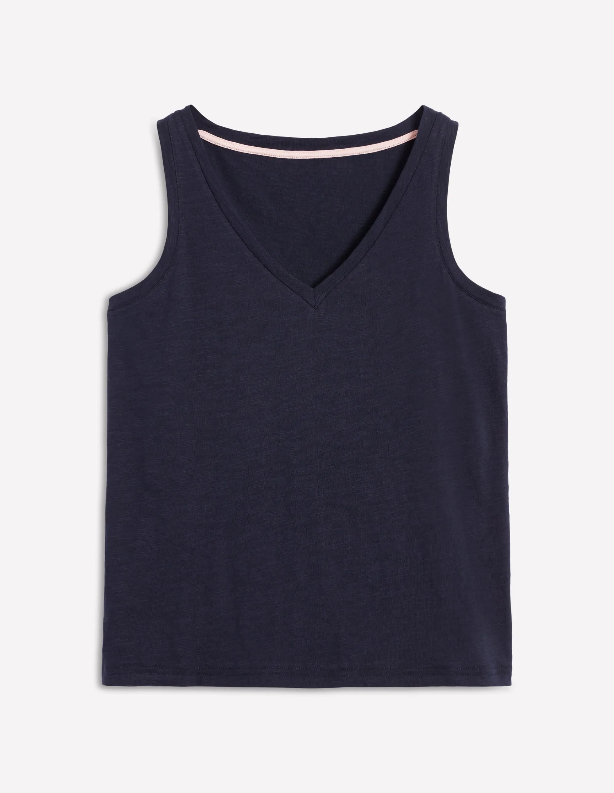 Regular V-Neck Slub Vest-Navy Durable Reinforced Elbows