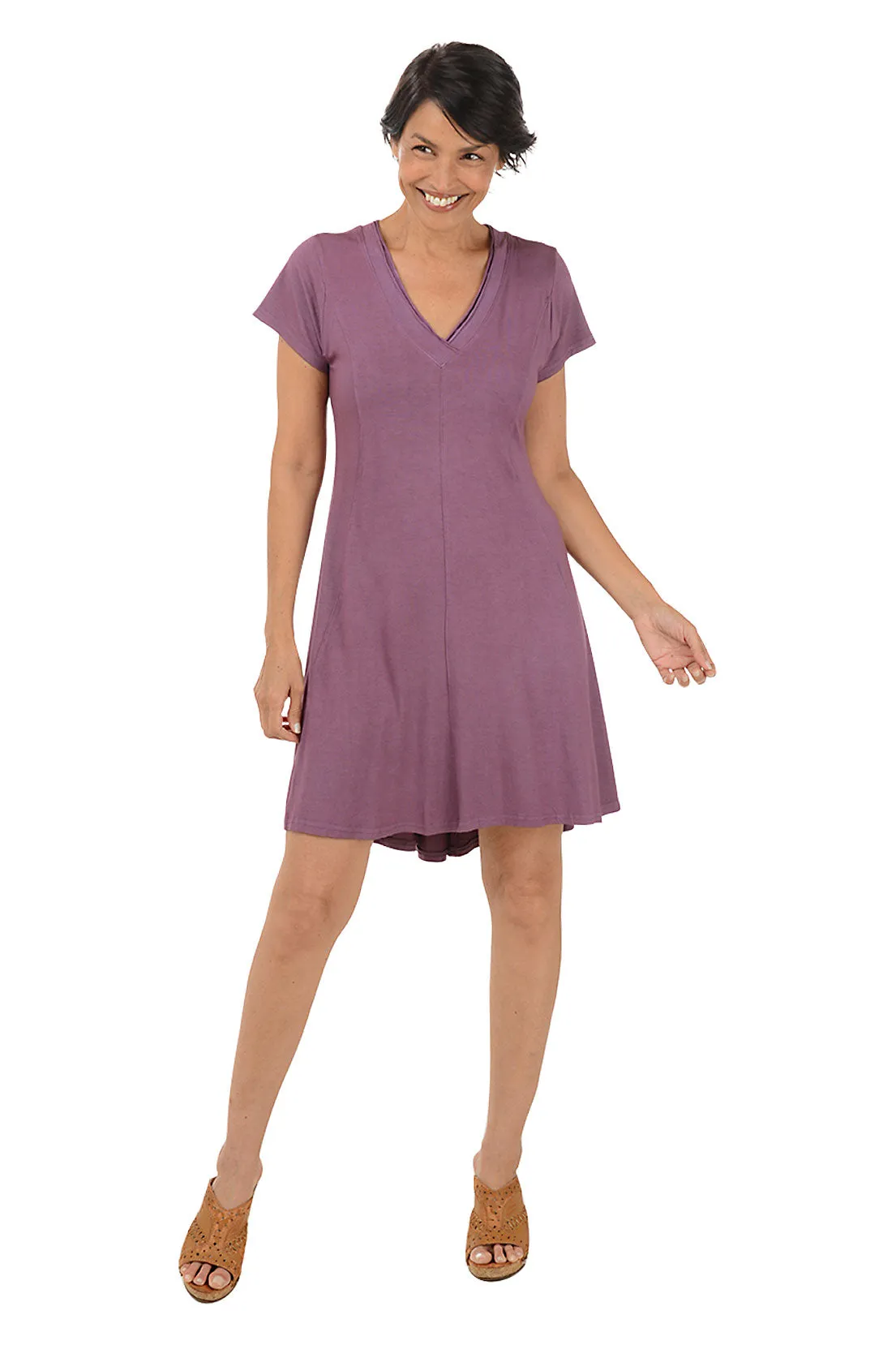 Timeless Wearable Solid Princess Seam Skater Dress