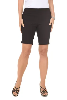 Stretchy Waist Office Appropriate Solid Pull-On Short