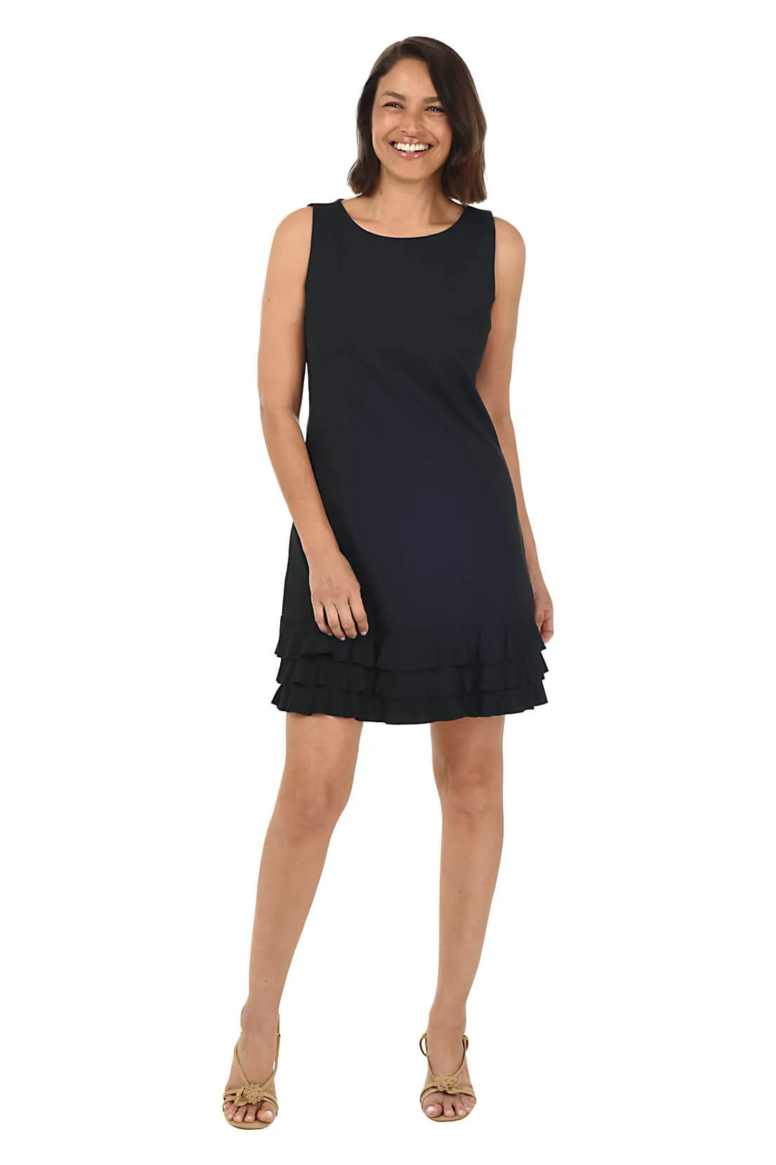 Solid UPF50  Ruffle Dress TaglessComfort