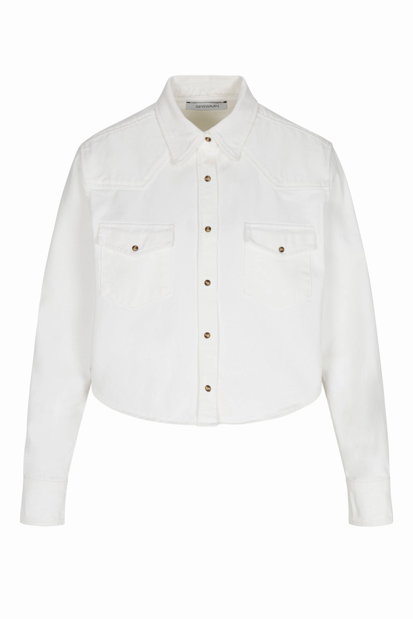 Sophia Denim Cropped Western Button Down NonRestrictive Fit
