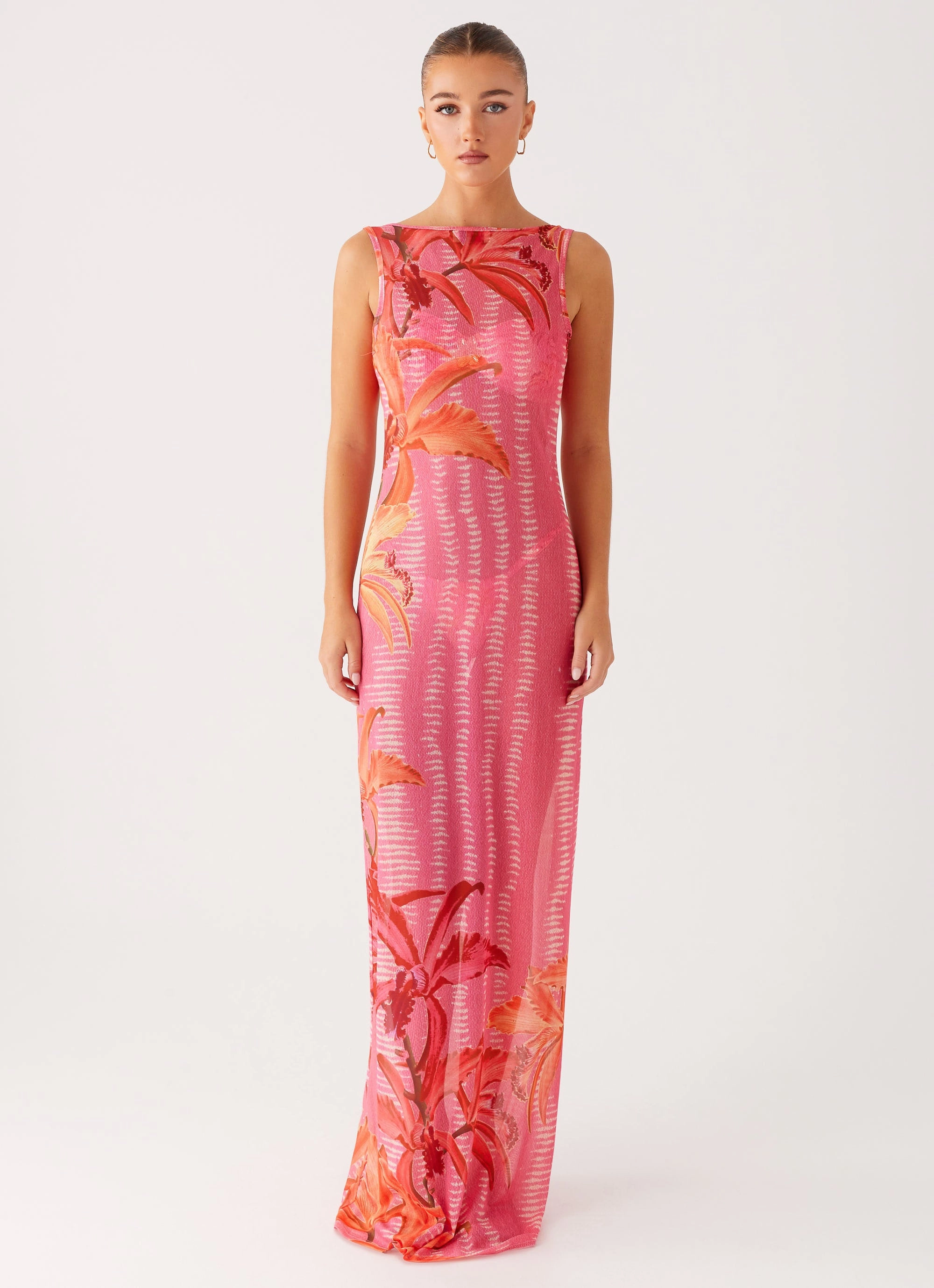 Sorella Maxi Dress - Tropical Pink Print