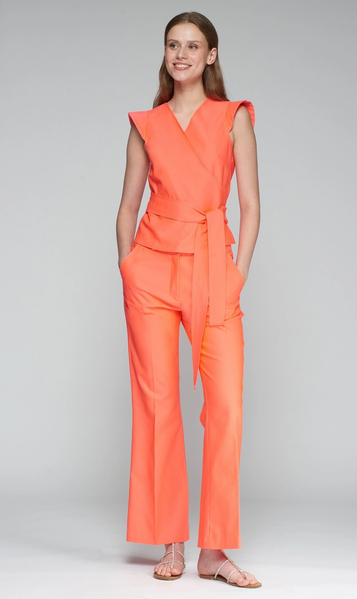 Veronica Trouser in Naranja Fluor ReinforcedKnees