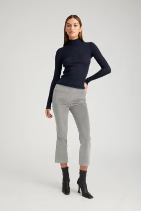 Quick Flex AntiPilling Grey Corduroy Crop Flare Pants