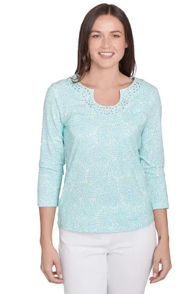 Spring Thing Horseshoe Neck Top Breathable Construction