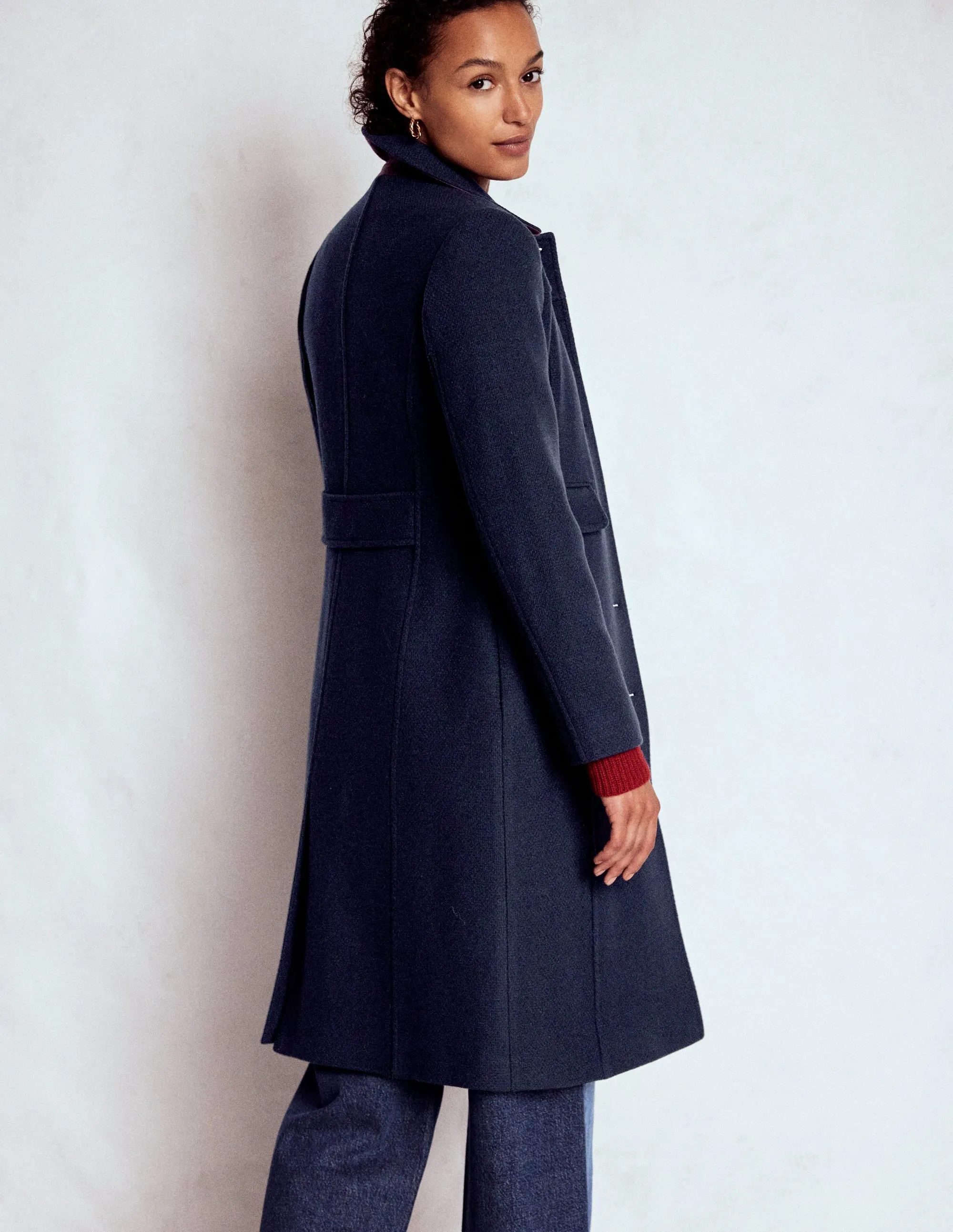 St Albans Coat-Navy Stain Resistant