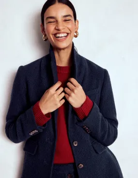 Evening Chill Piece Stamford Texture Blazer-Navy Texture