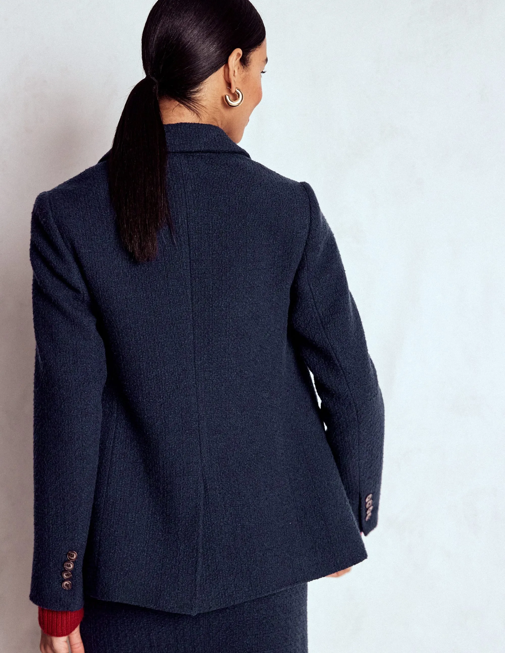 Lightweight Windbreaker Tech LaserCut Vents Stamford Texture Blazer-Navy Texture
