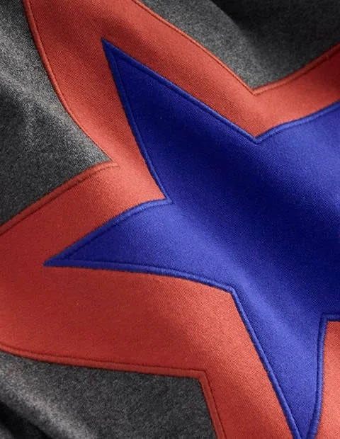 Star Appliqu T-shirt-GREY MARL STAR Relaxed Sweatshirt