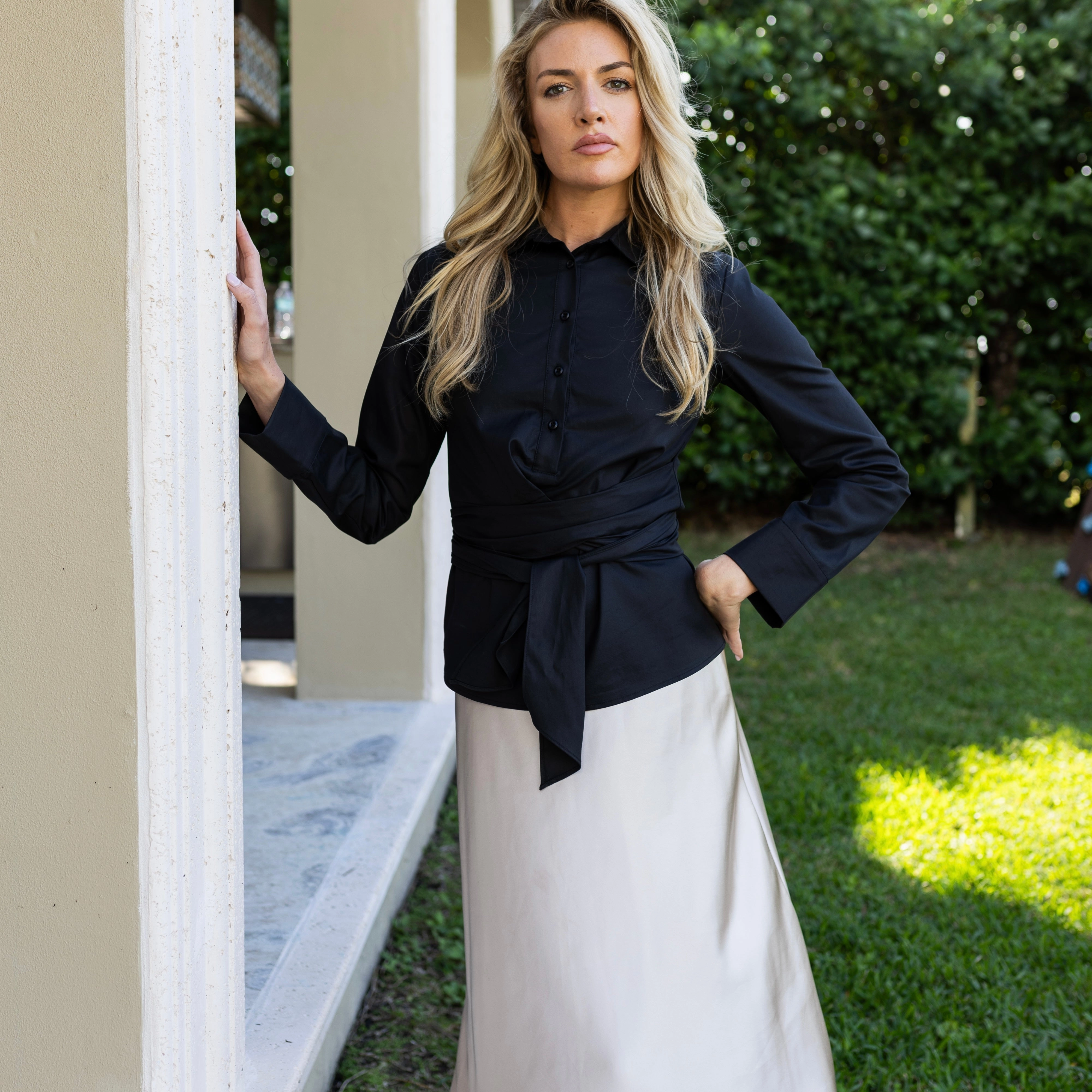 Midi Slip Skirt | Champagne Couture Inspired