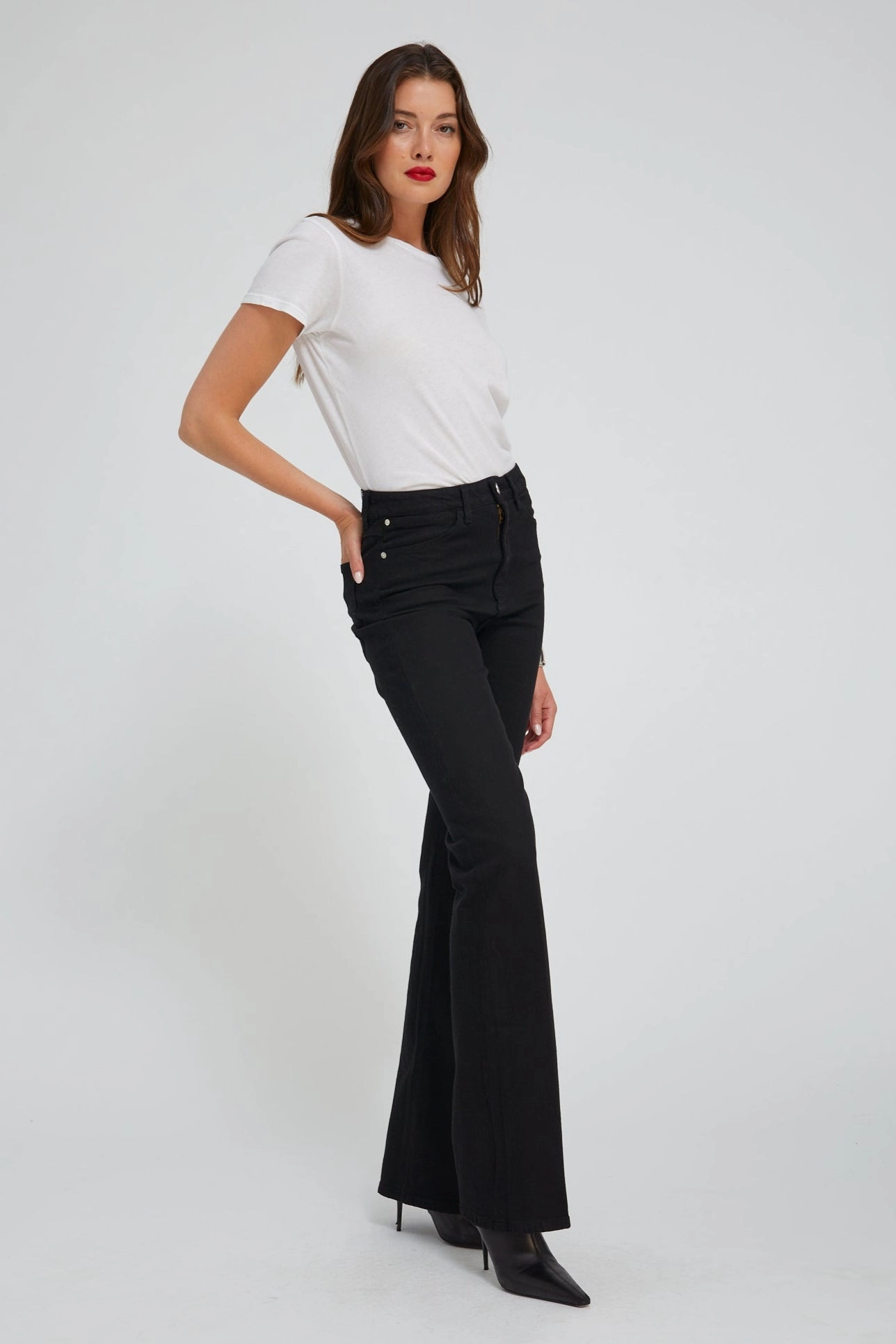 Stevie Micro Flare Denim Breathable Wearable