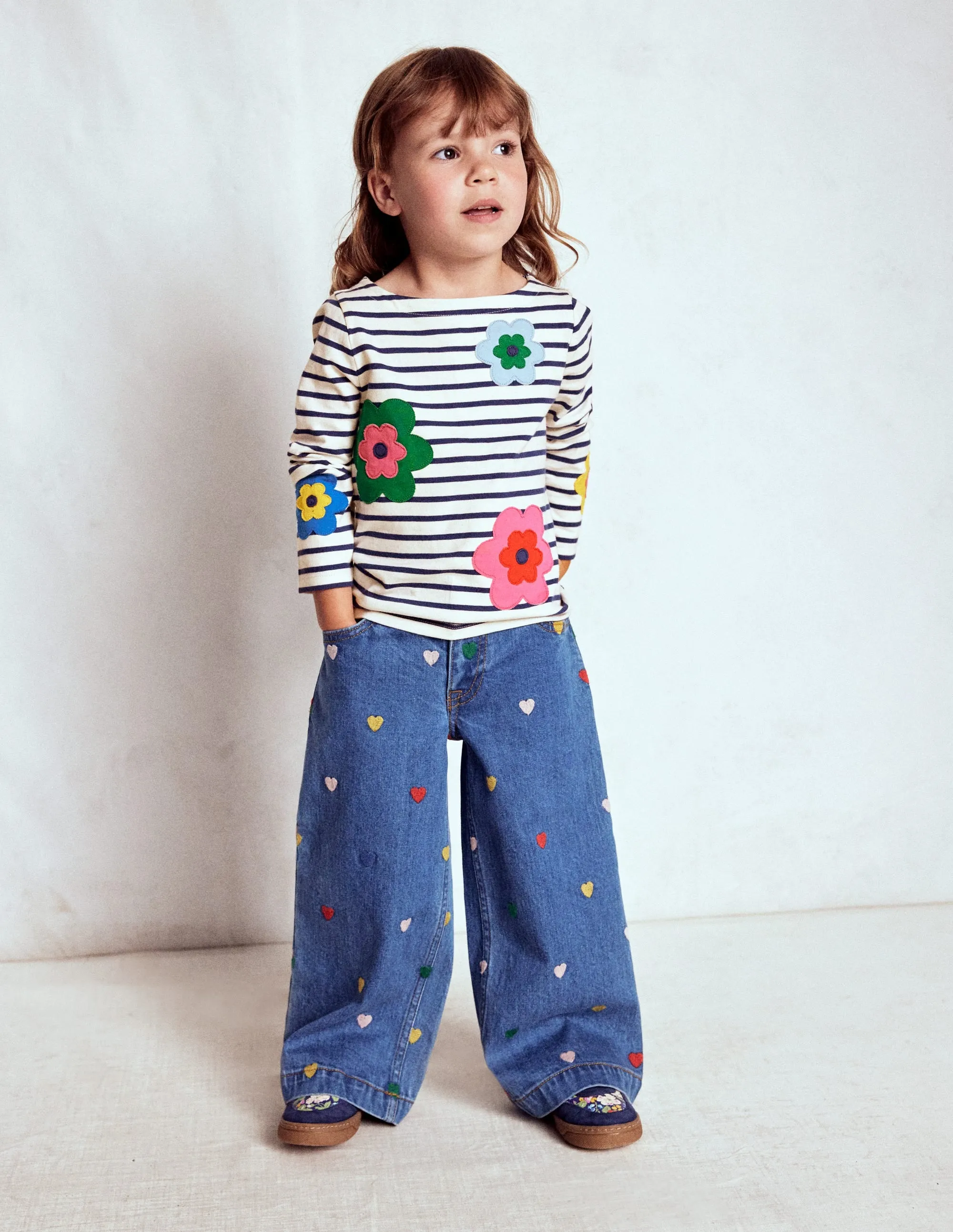 Ella Breton-Multi Flower Heathered Fabric Teenager coolness