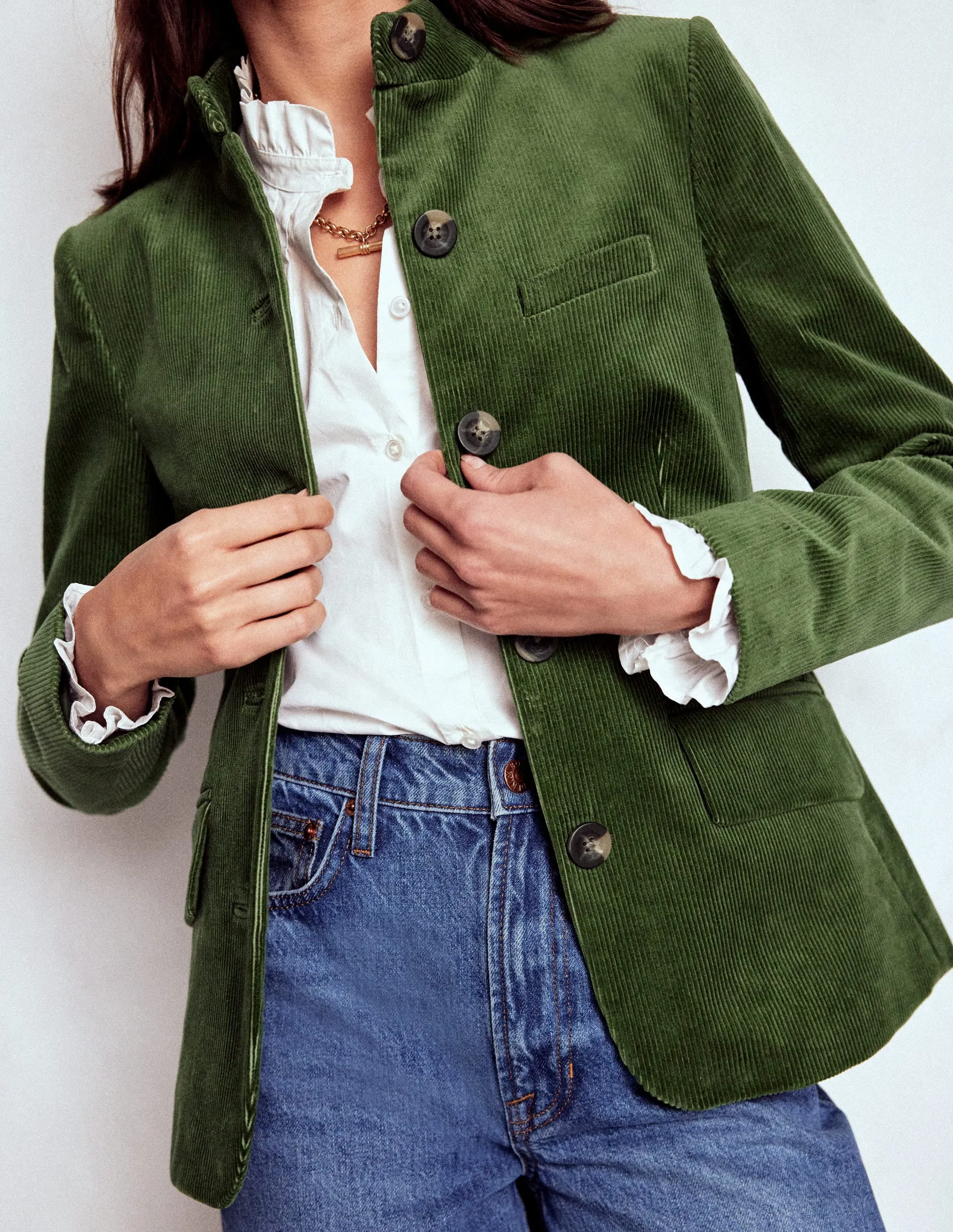 Military Cord Jacket-Fern Fall Outfit