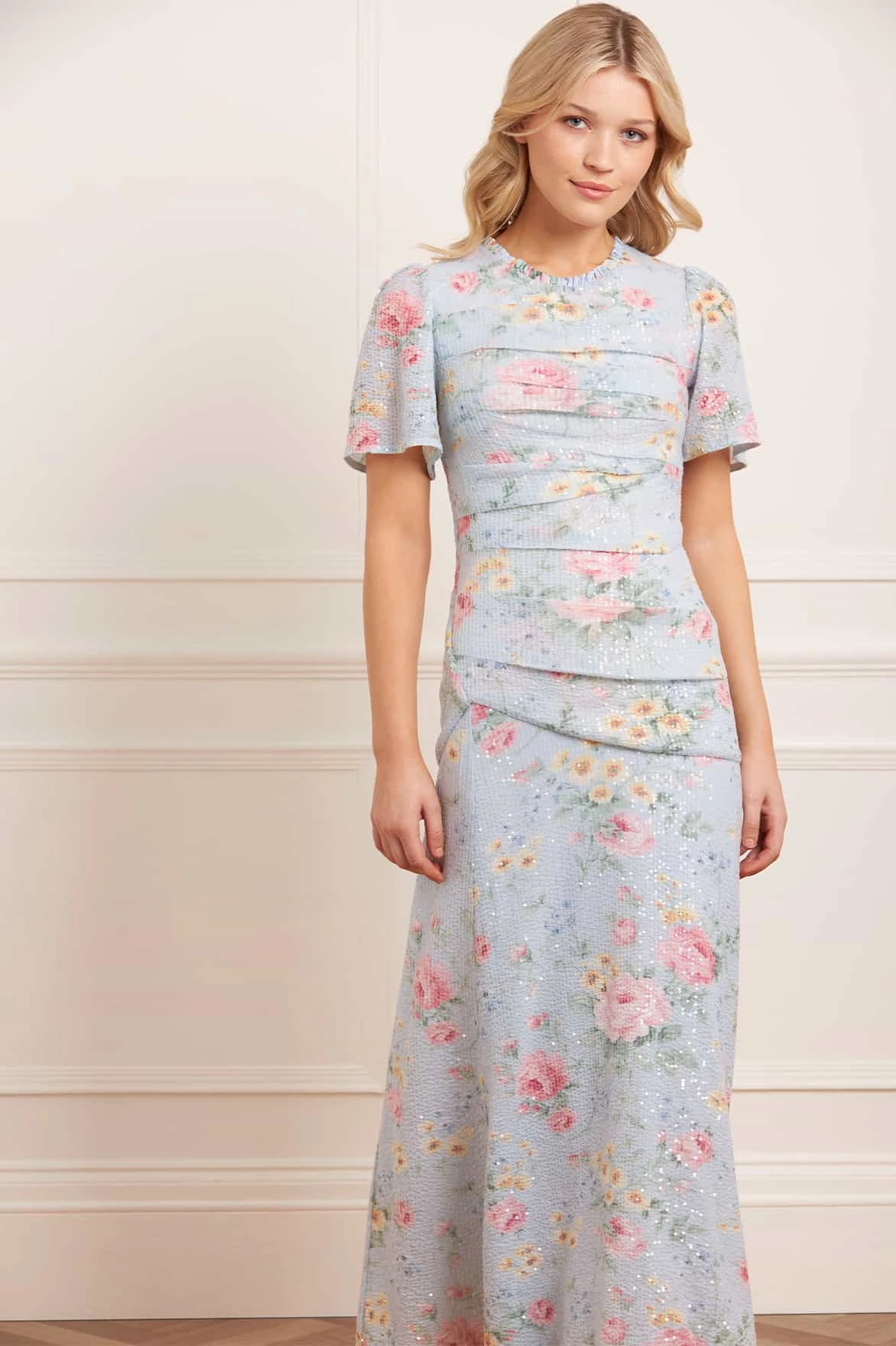 Pompadour Garden Sequin Gown Contemporary Layer