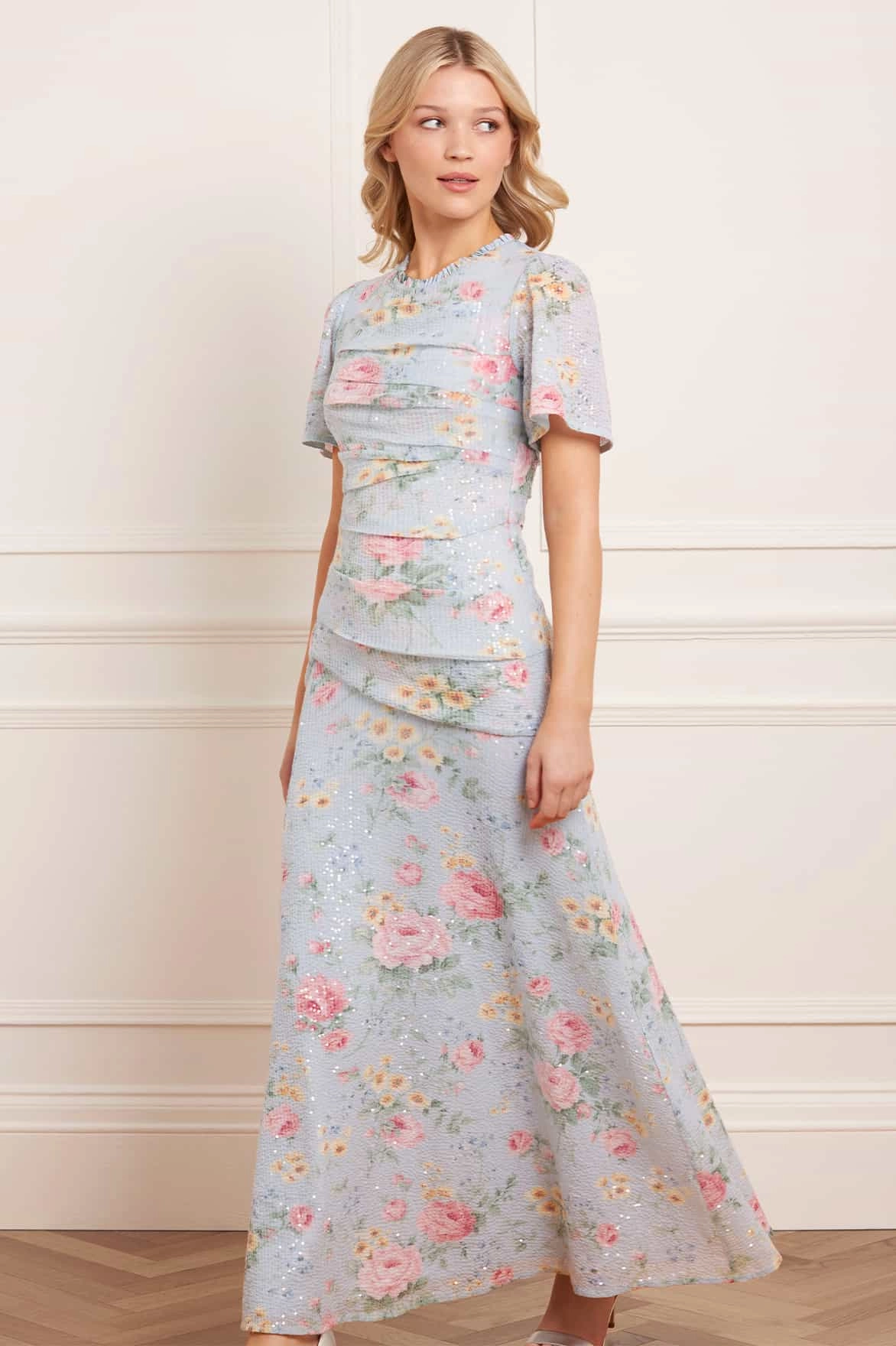 All Time Fit Pompadour Garden Sequin Gown