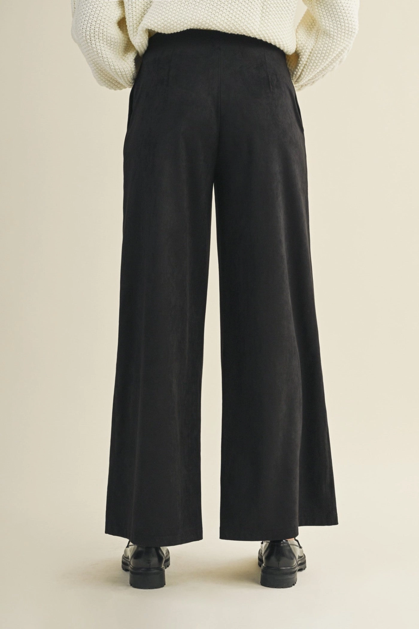 sport chic Mesh Panel TAYLOR BLACK SUEDE PANTS