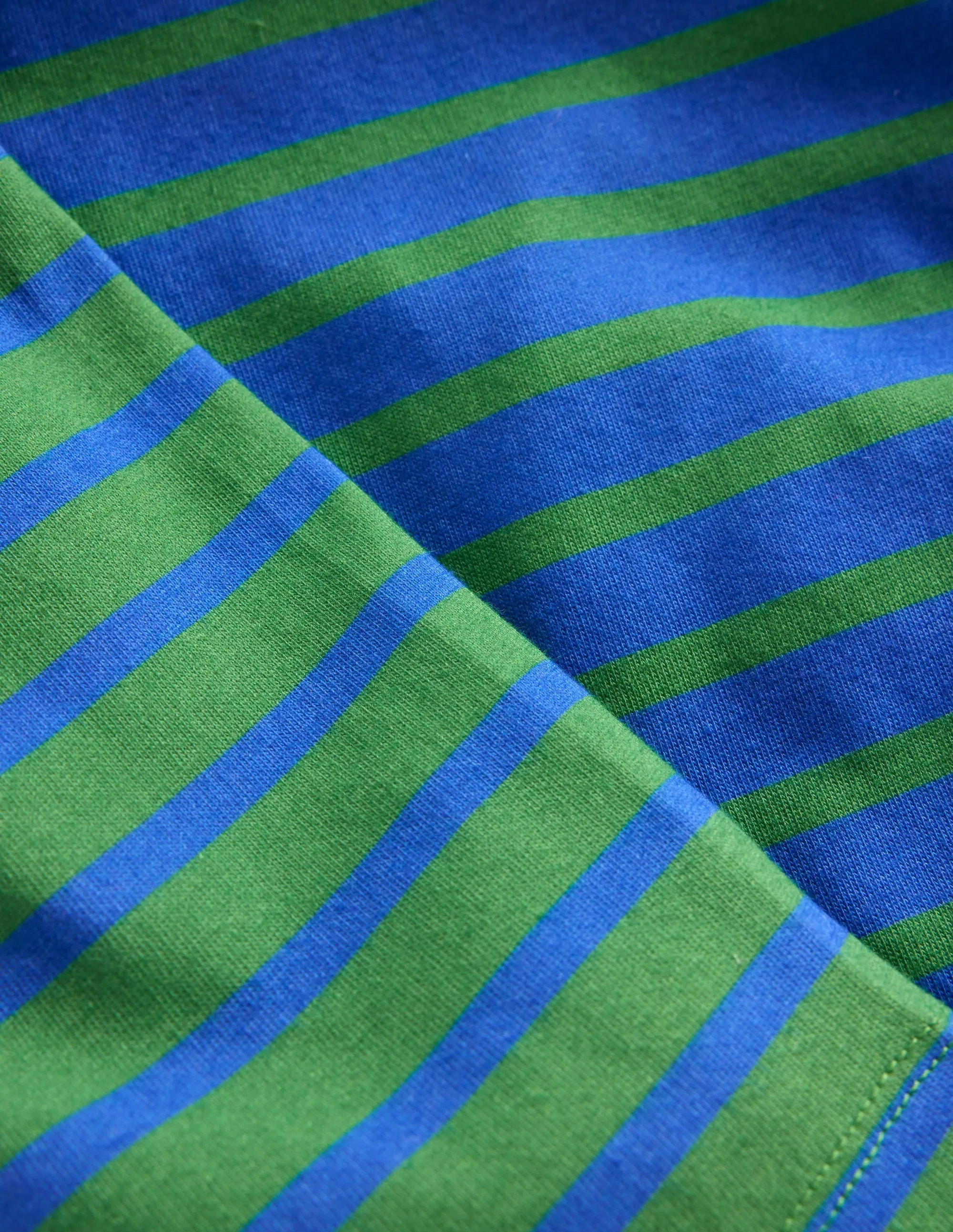 Antistatic Bonded Seam Innovation Breton T-shirt-Bright Blue/ Iguana Green