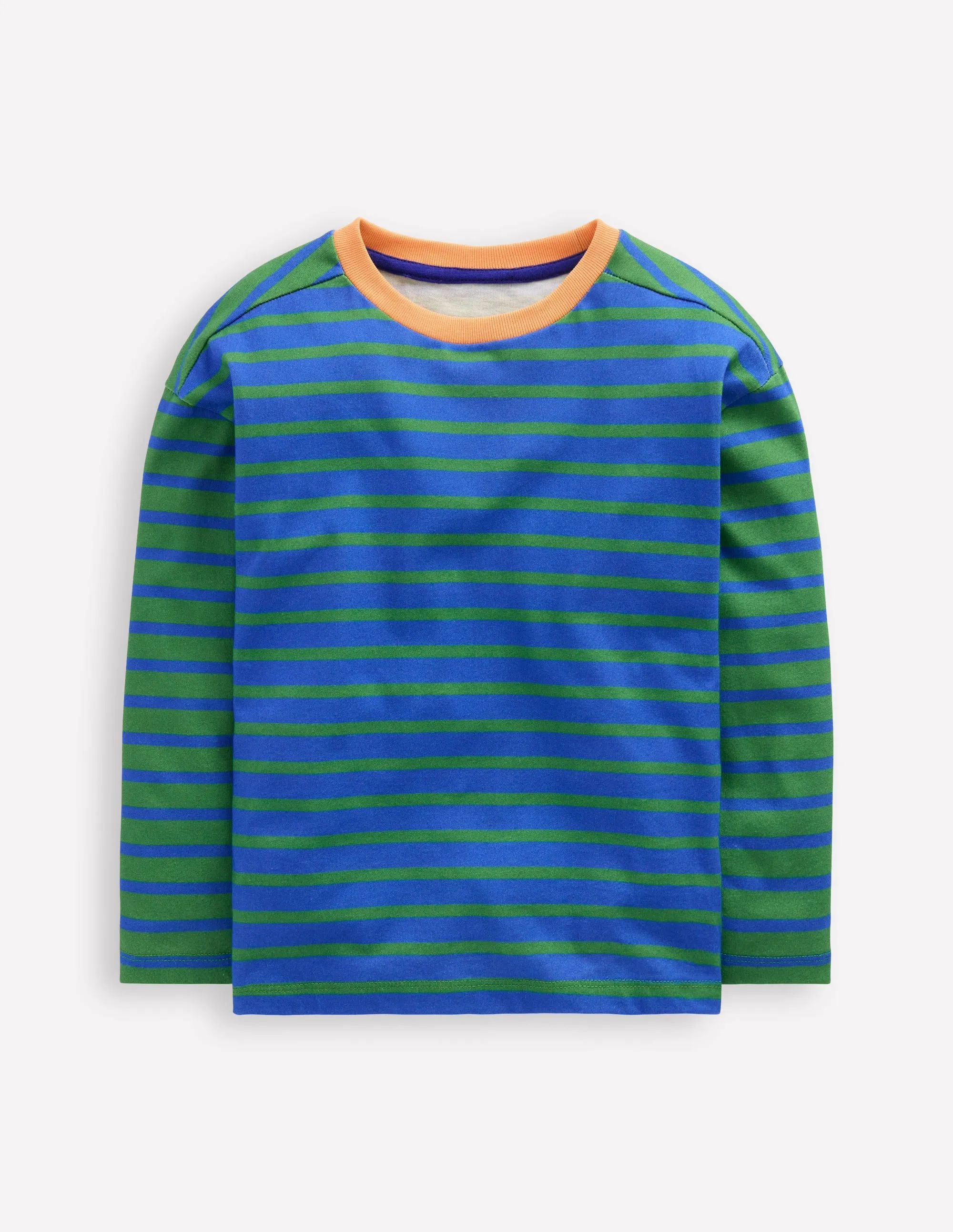 Breton T-shirt-Bright Blue/ Iguana Green Self Cleaning Coating