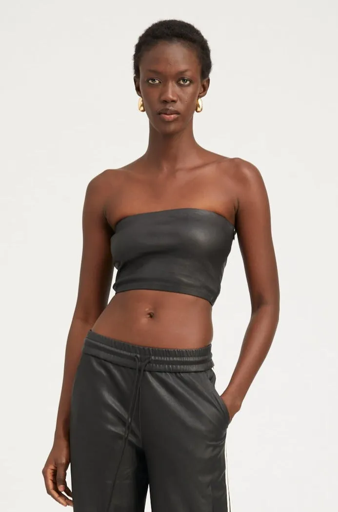 AntiOdorTechnology Black Leather Micro Tube Top