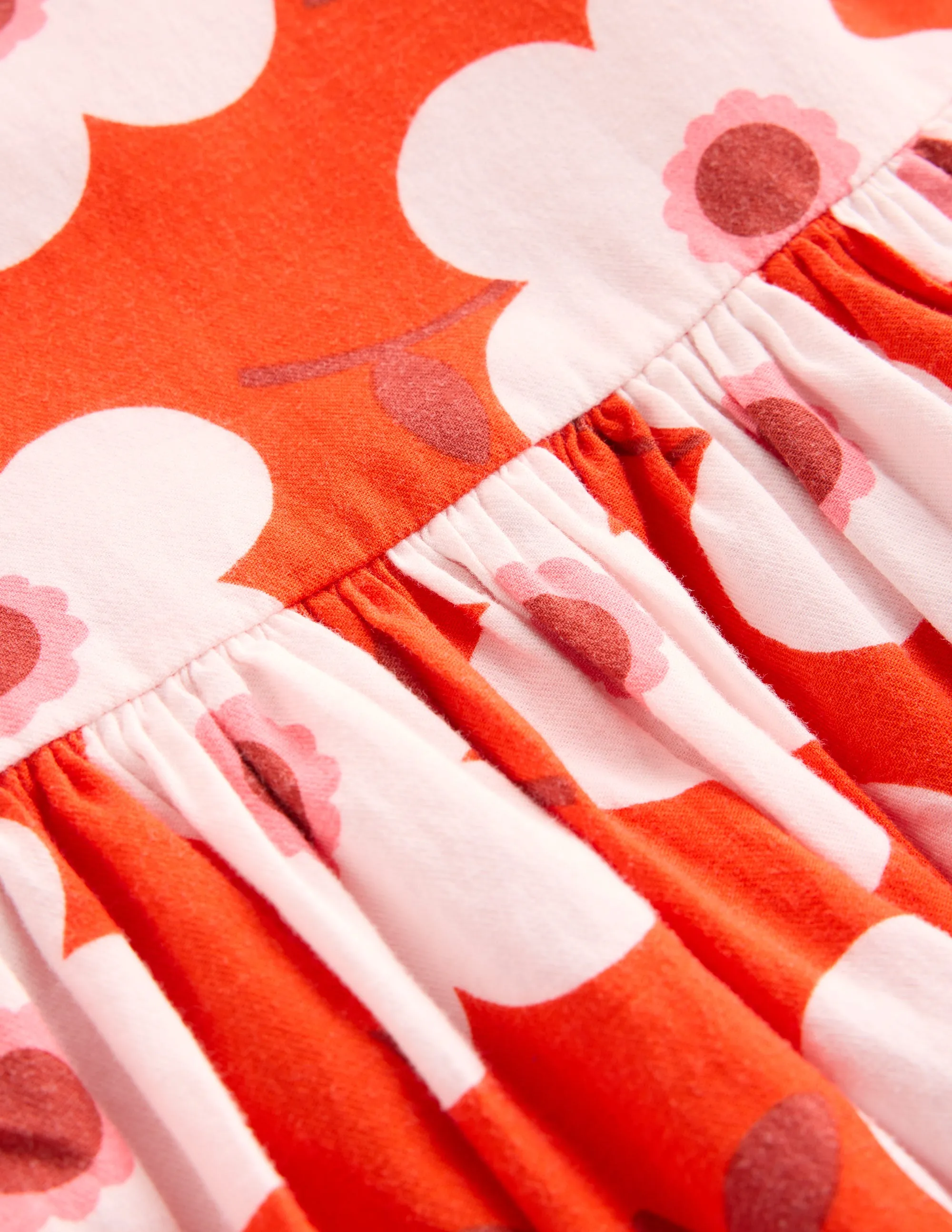 Day To Night Modern Movement Madeline Long Sleeve Dress-Sunset Orange Giant Daisy