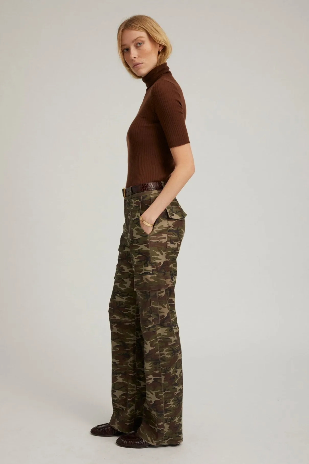 Camouflage Leather Cargo Trousers Stay Dry Layering Essential