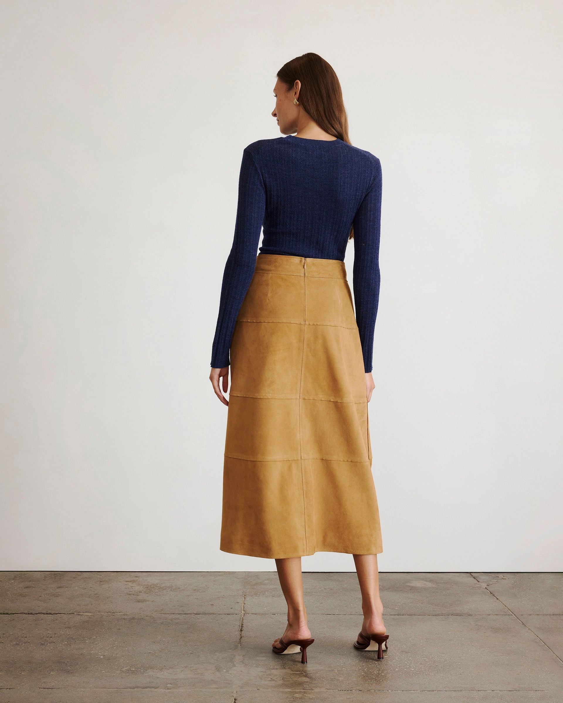 Suede Hudson Skirt Slimline Fit High Waist