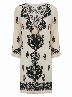 Aggie Dress Pearl/Black Quick Fit