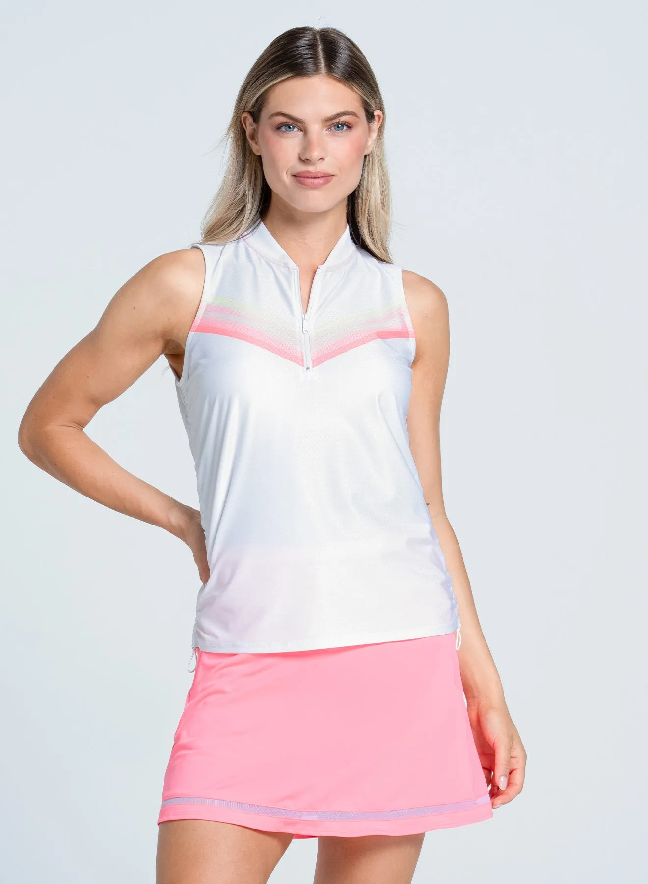 Sunset Spin Zip Tank Cozy Wear