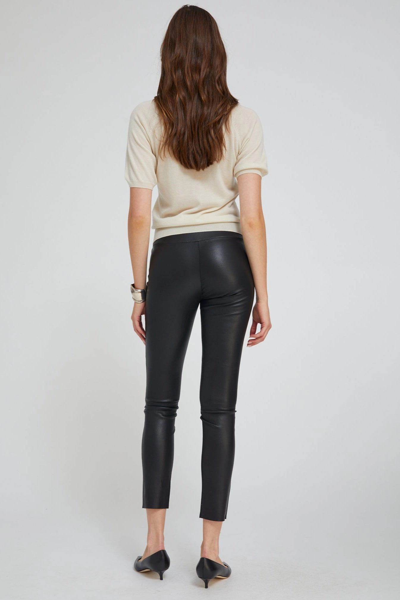 Mid Rise Support Slim Fit Hiking Trail Black Leather Ankle