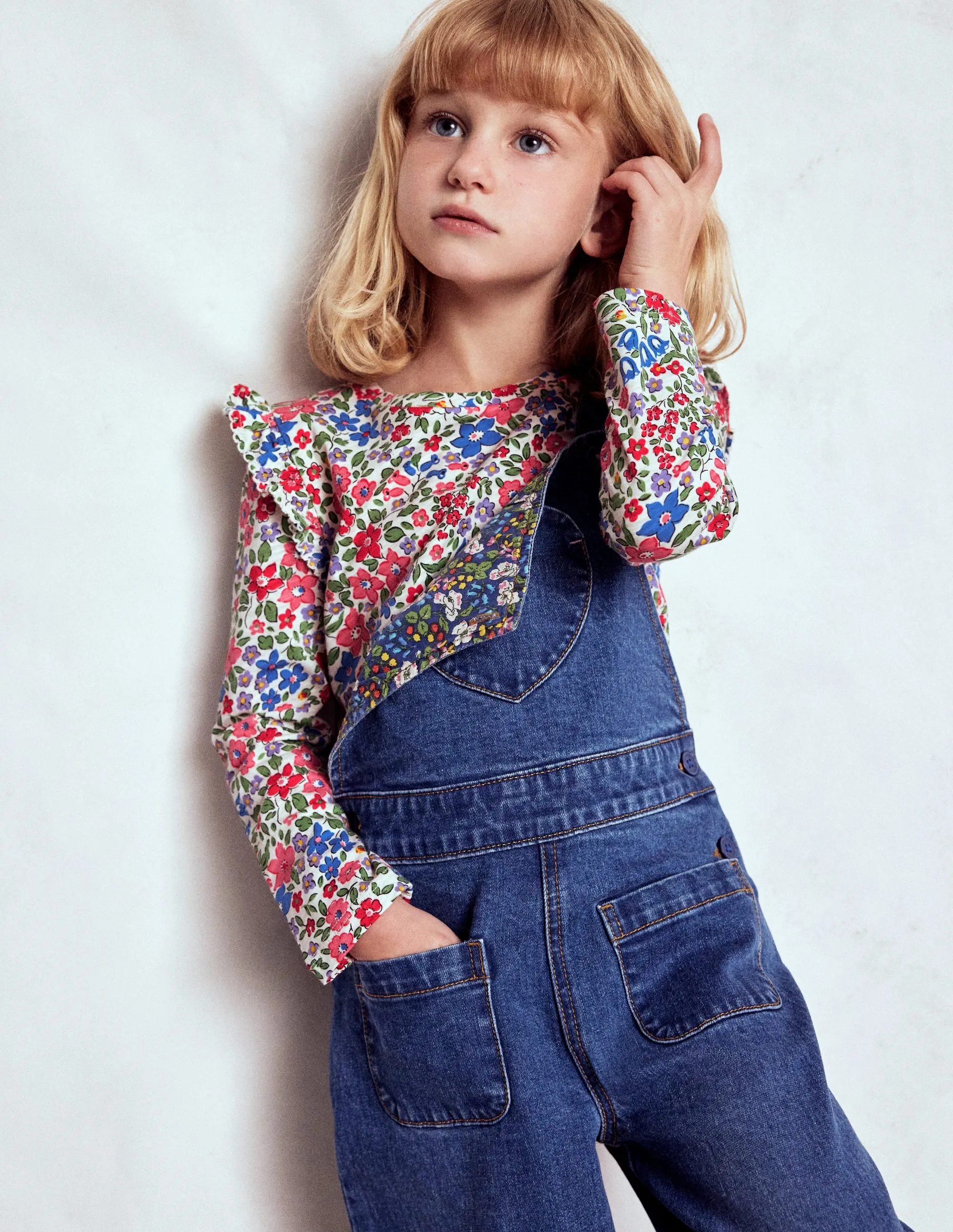 Frill Sleeve Slub Top-Rose Pink Flowerbed Weekend Essential