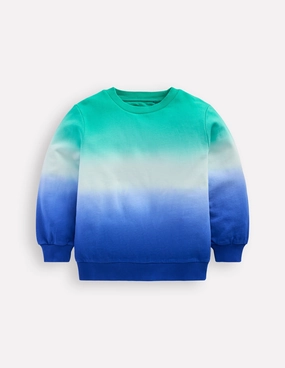 NonChafingEdges Tie Dye Sweatshirt-Bright Blue/ Aquamarine Blue