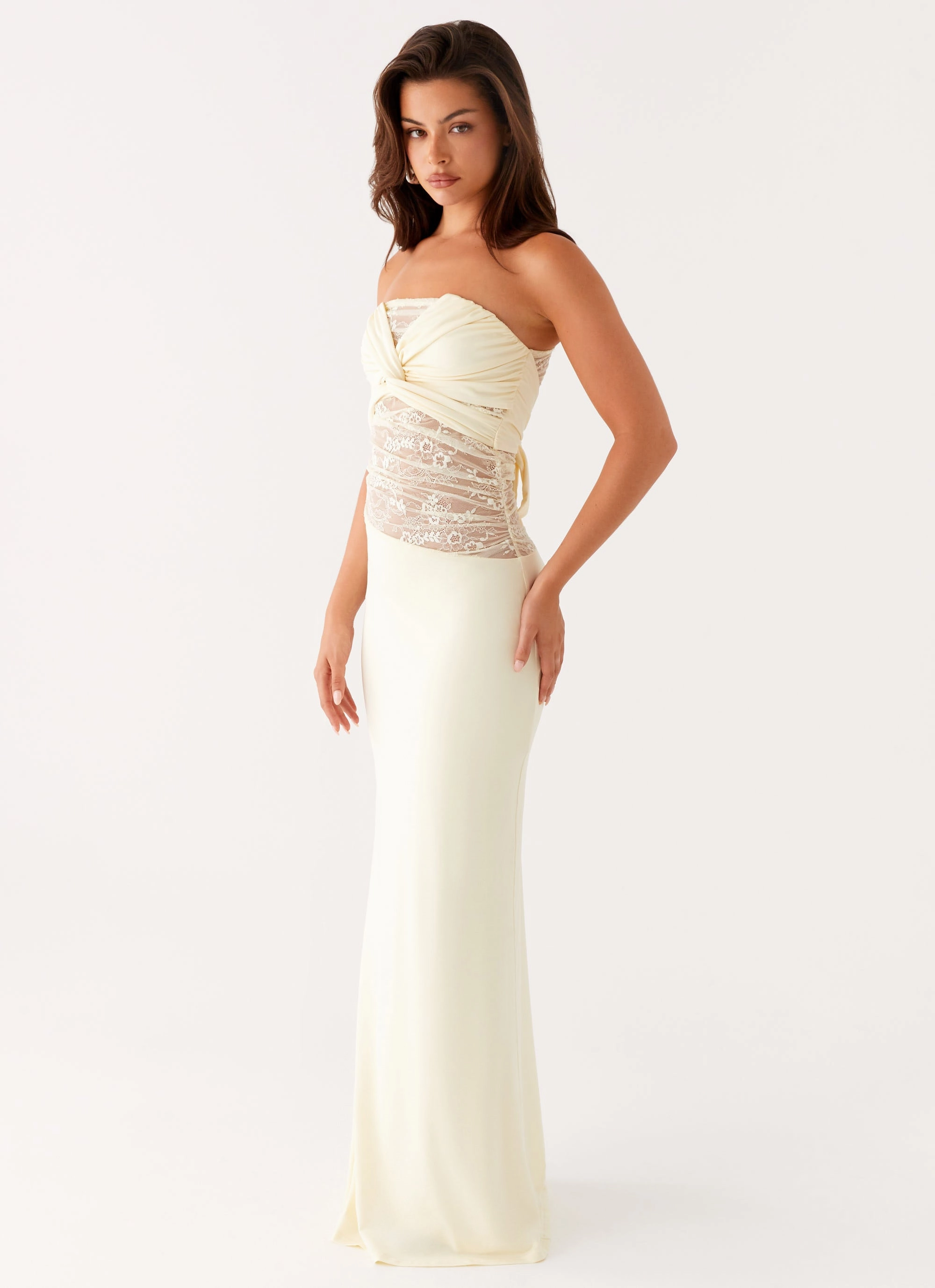 Sweet Energy Strapless Maxi Dress - Yellow