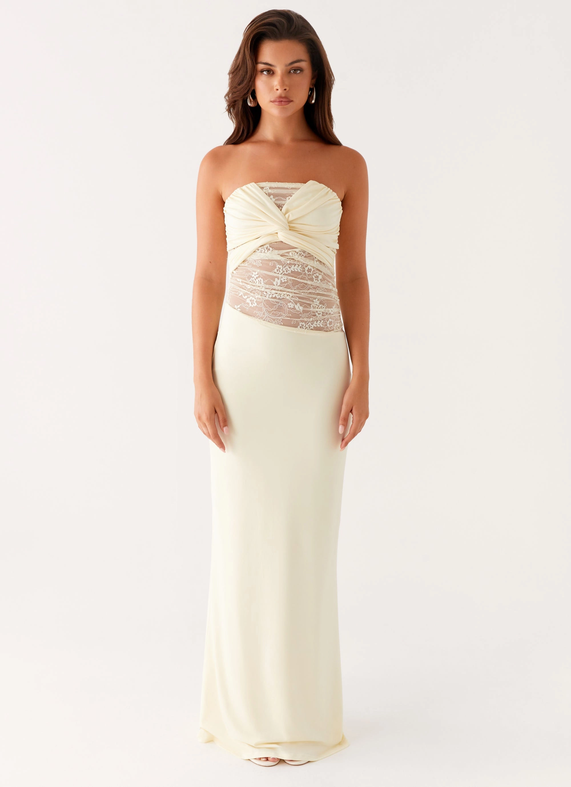 Sweet Energy Strapless Maxi Dress - Yellow