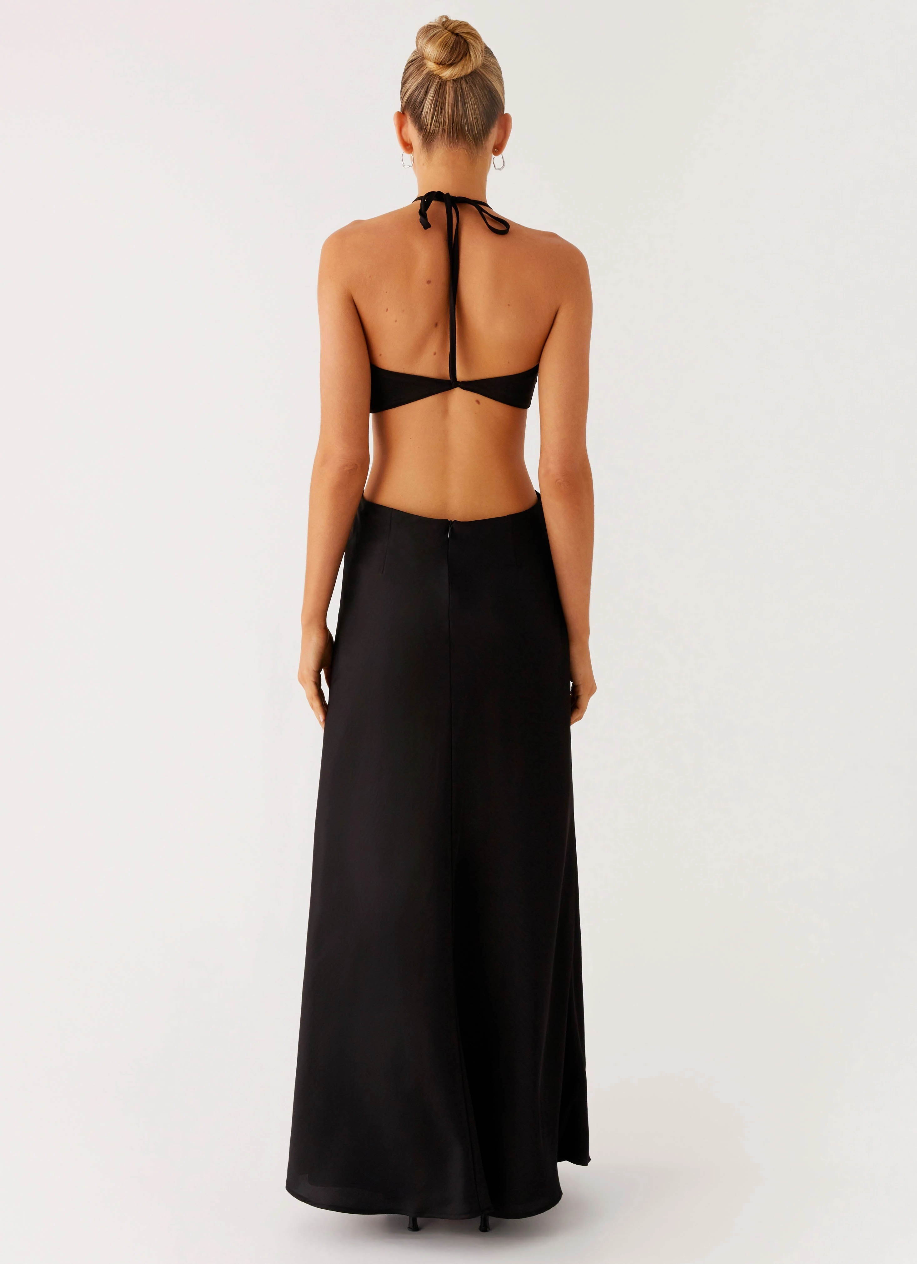 Sweetheart Cut Out Maxi Dress - Black
