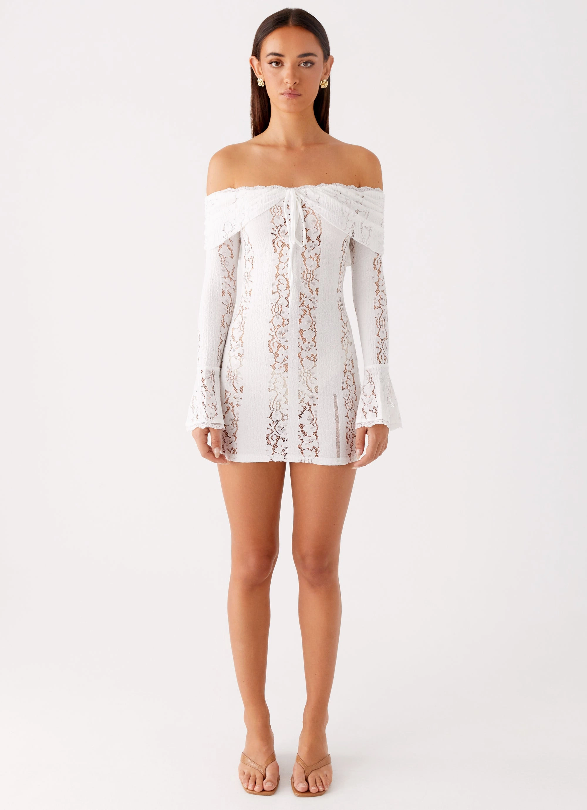 Syvanna Lace Mini Dress - White