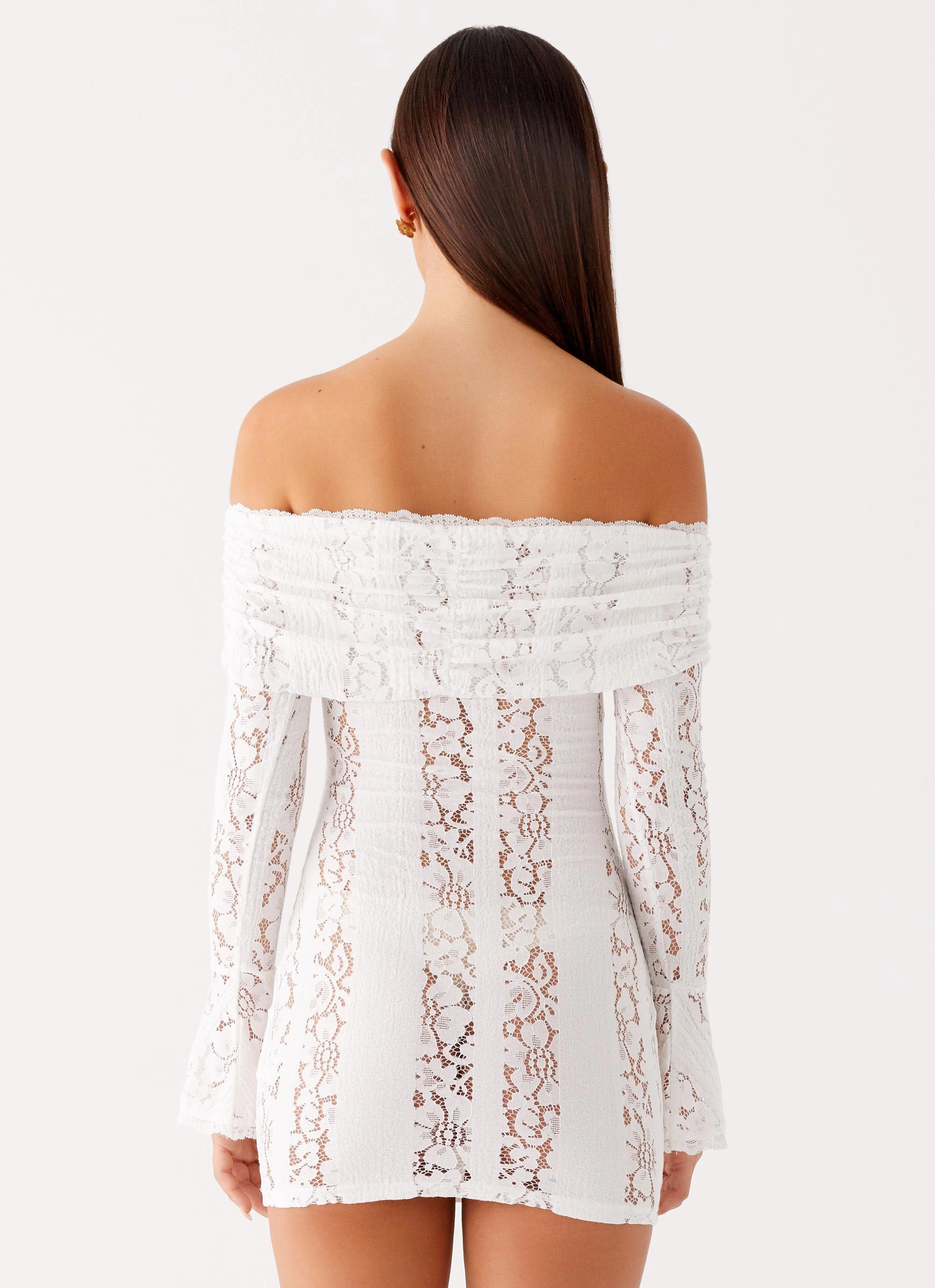 Syvanna Lace Mini Dress - White