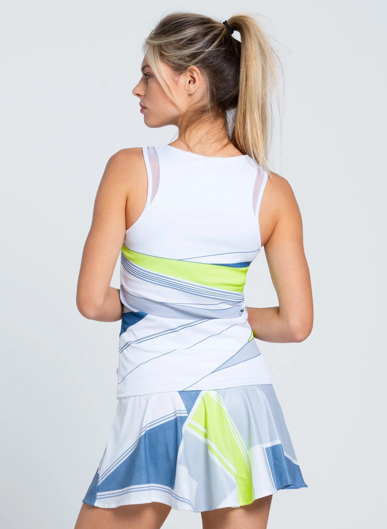 Going Strong Tank Layered Neckline Details