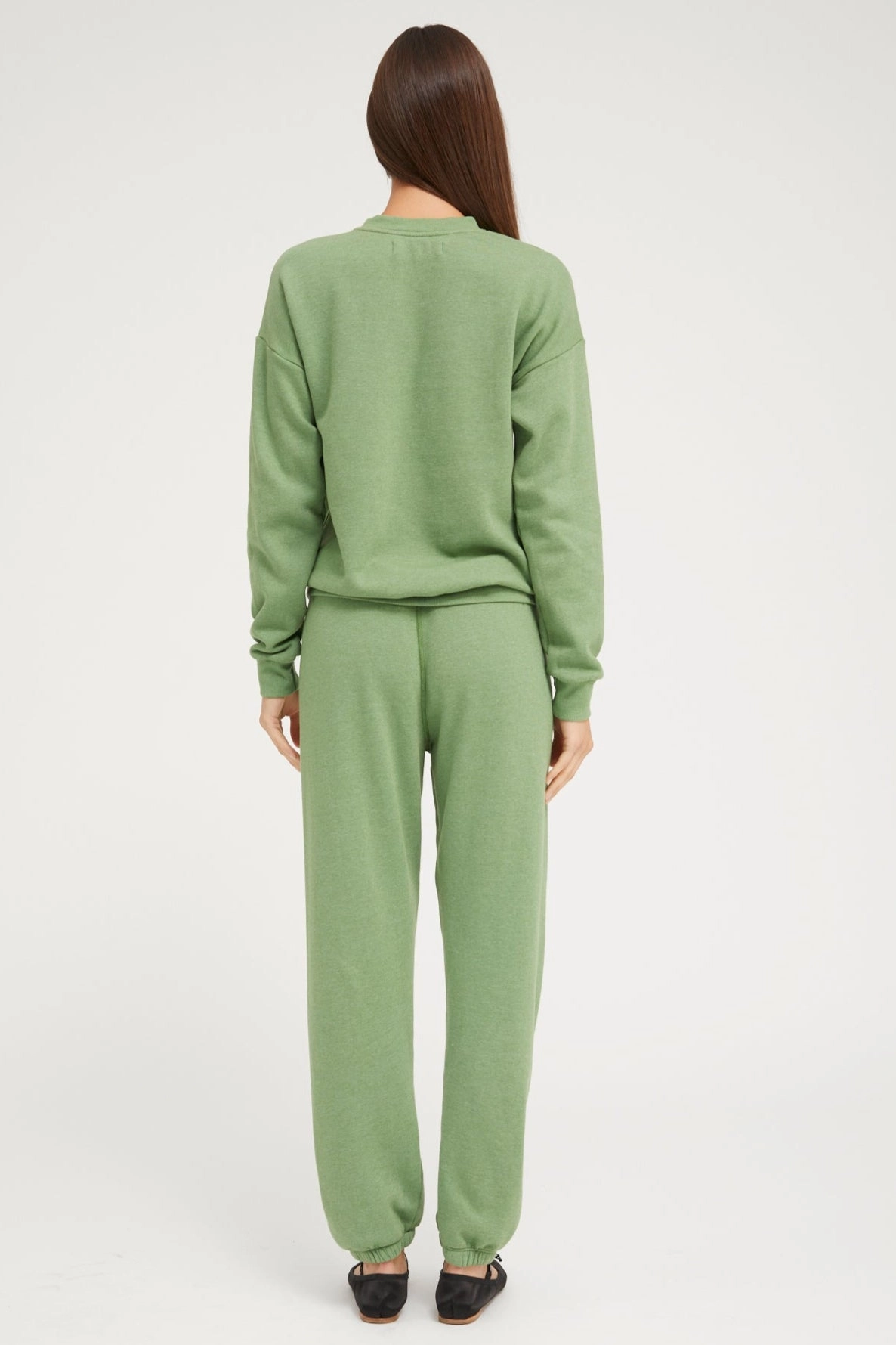 Four Way Stretch Material Fern Heart Sweatshirt