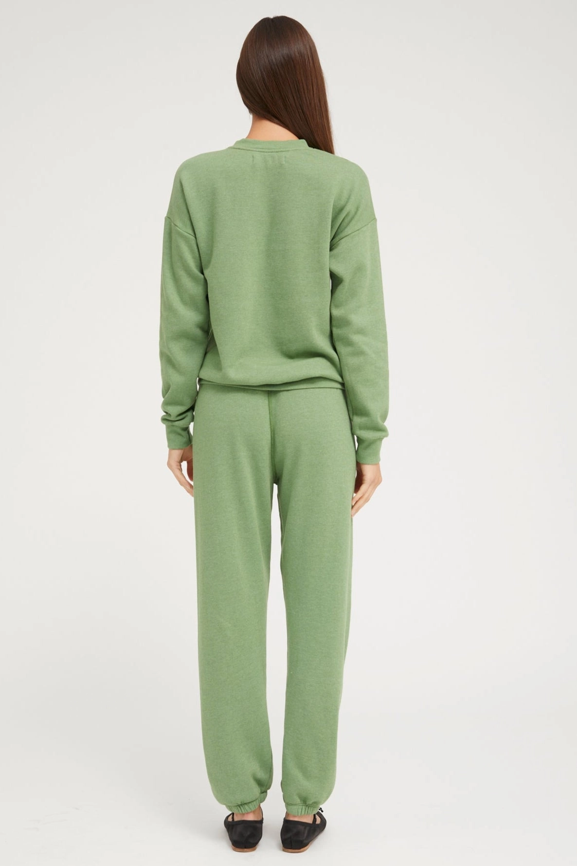 Fern Heart Sweatshirt Petal Sleeve Architecture Microfiber Material