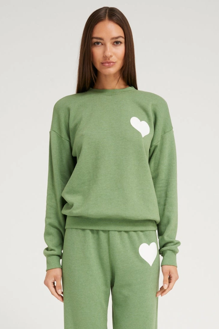 Fern Heart Sweatshirt Temperature Control Technology Comfortable fit