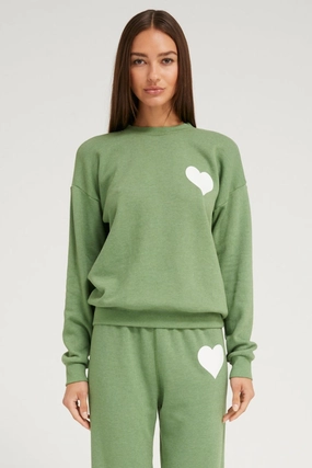 Fern Heart Sweatshirt Airflow Mesh Lining Fun Design