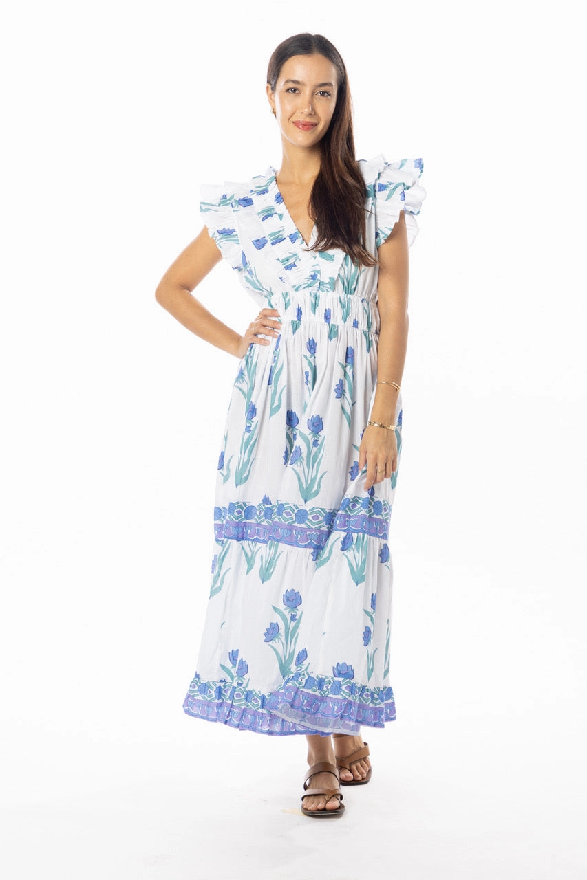 Bindu Cora Dress Violet Jasmin Timeless Energy Sleek Movement