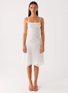 Tamar Midi Dress - White