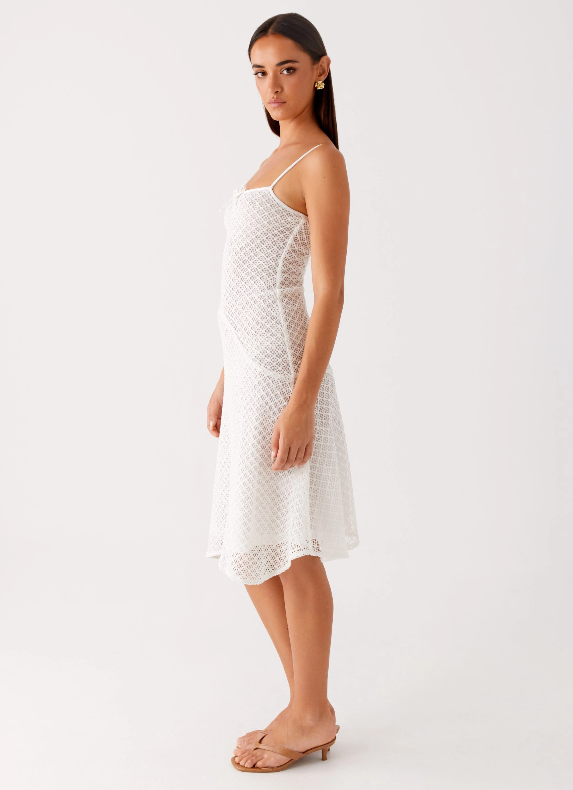 Tamar Midi Dress - White
