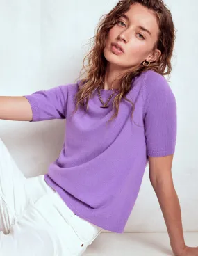 Smart Style Stay Soft Eva Cashmere T-Shirt-Purple Topaz