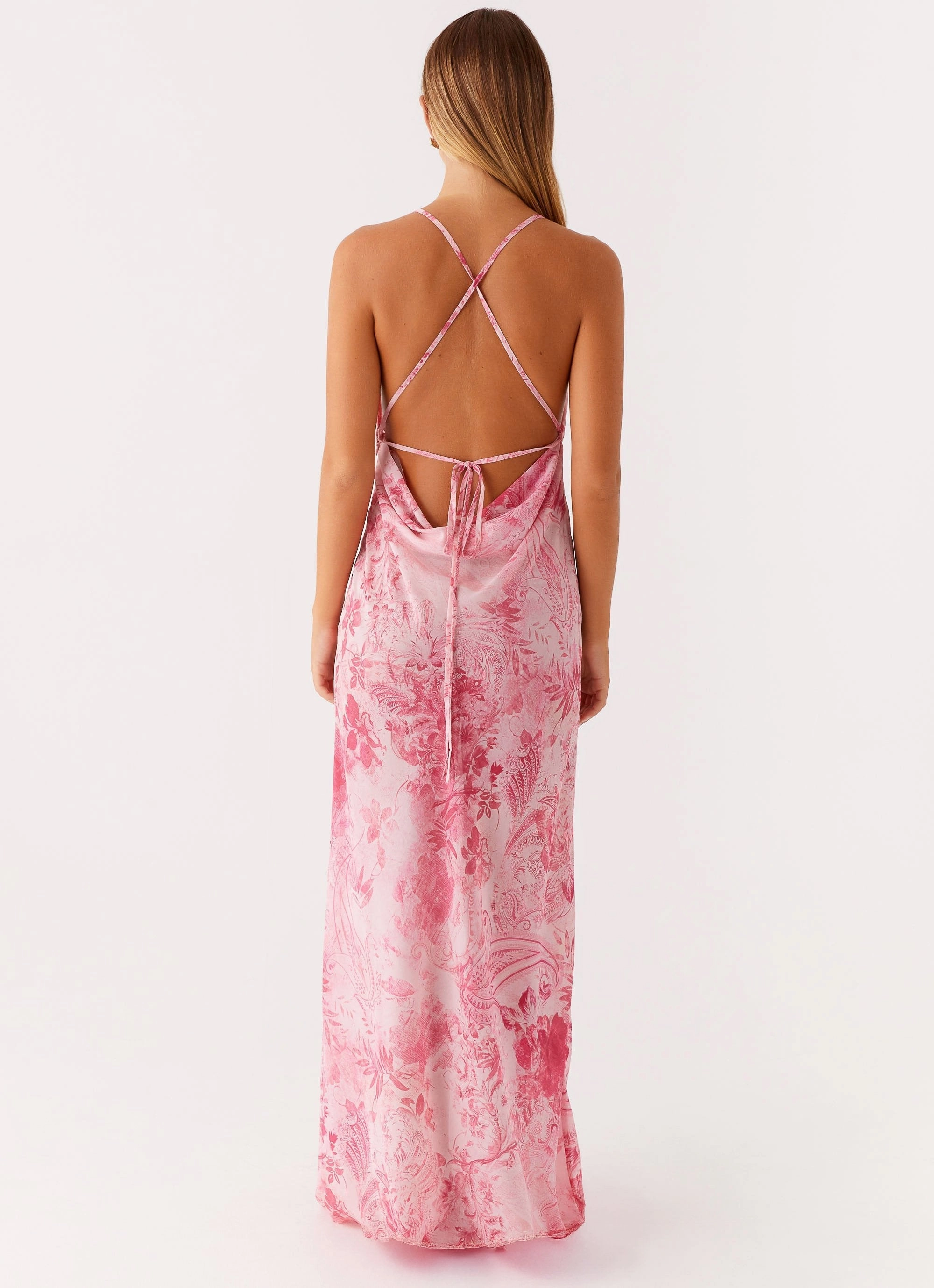 Tara Maxi Dress - Pink Print