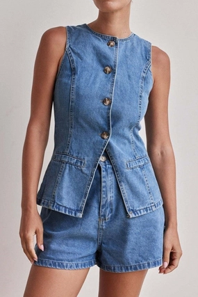 TATUM DENIM VEST Perfect for All