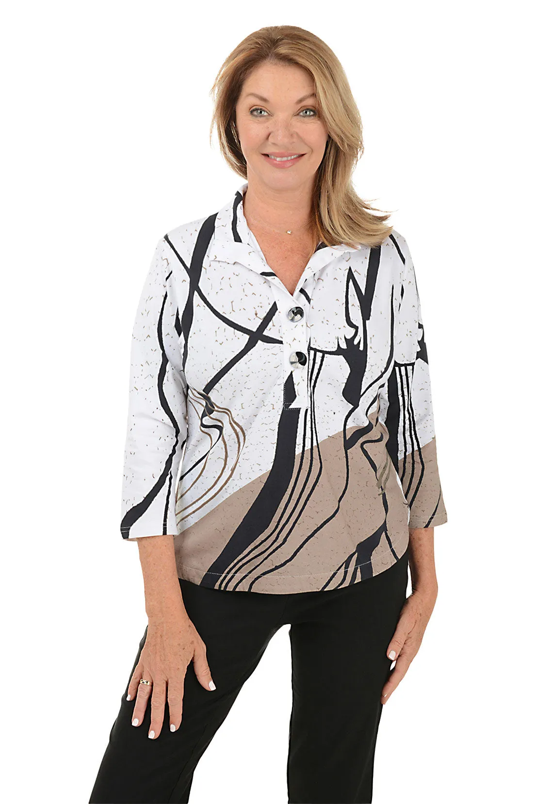 Tawni Double Button High-Low Top QuickRelease