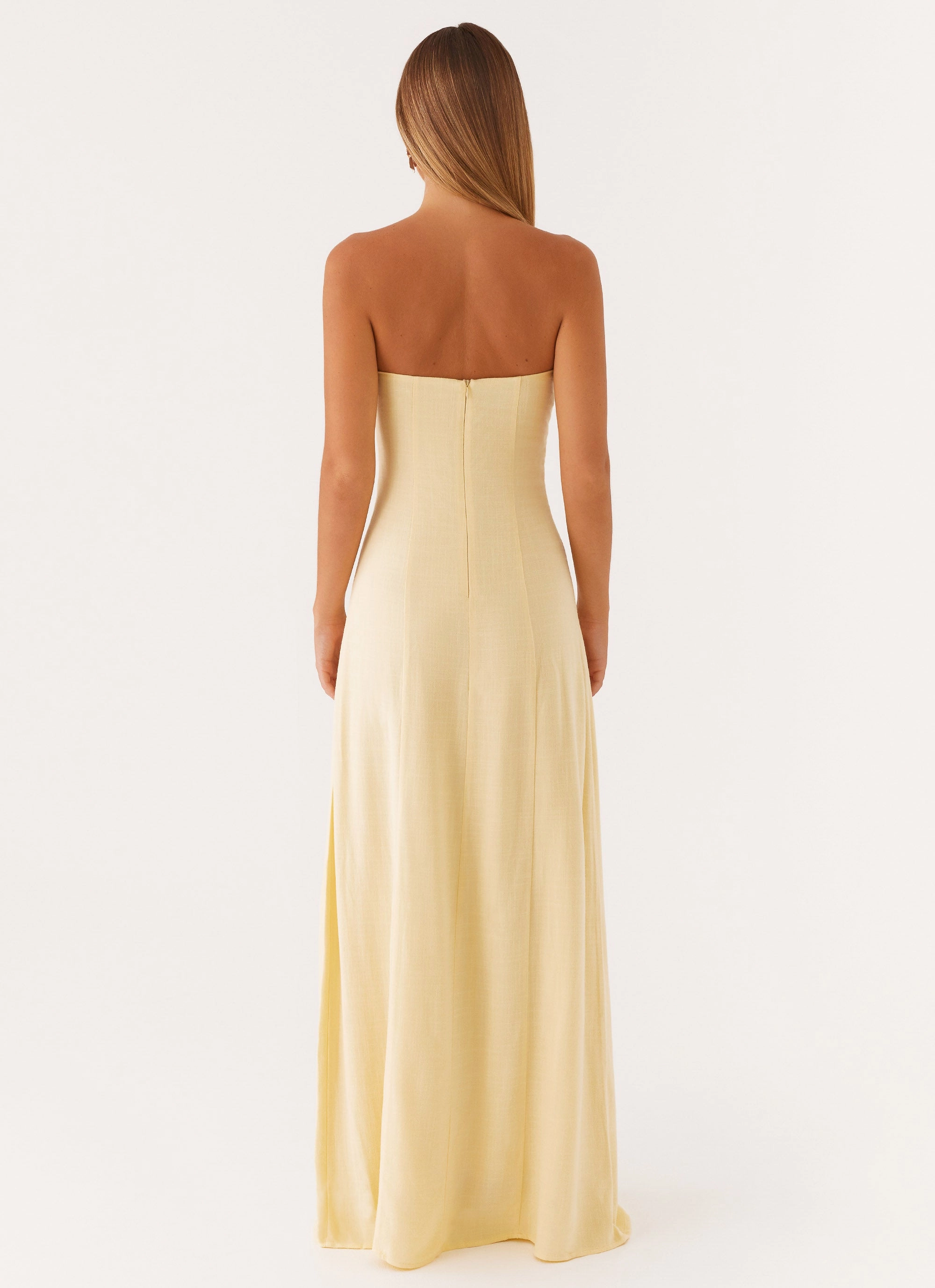 Tayla Linen Maxi Dress - Yellow