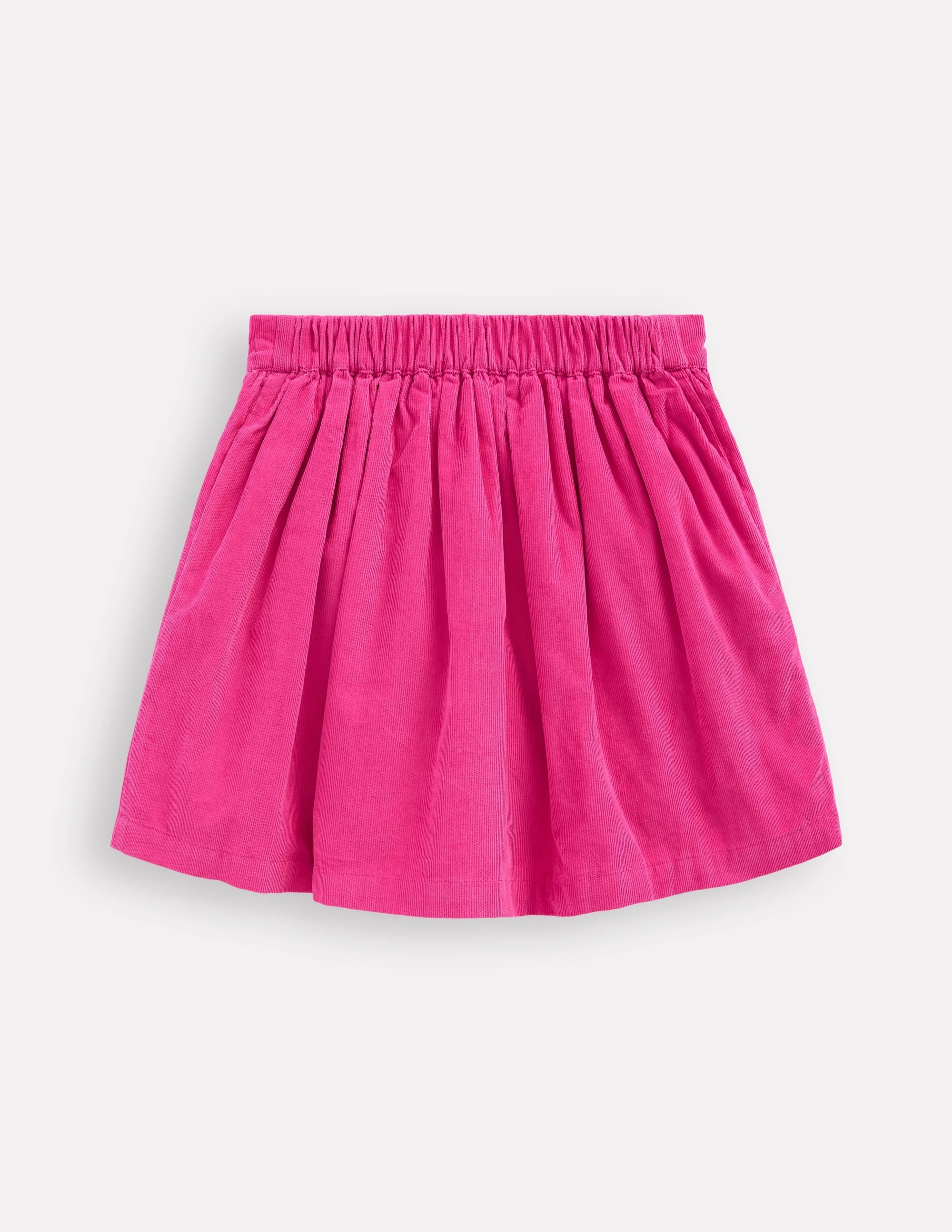 Tapered Cut Button-through Mini Skirt-Raspberry Pink